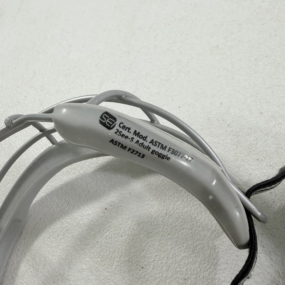STX 2see-S Lacrosse Field Hockey Goggles Eye Protection Gray Women's Adult - Picture 7 of 8